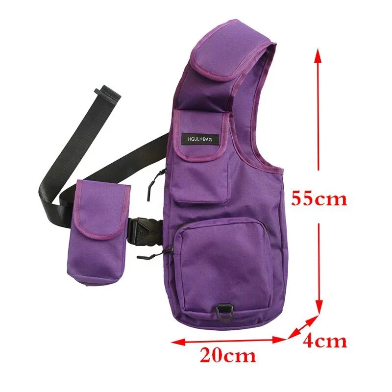 Vest Hip Hop Chest Rig Bag Streetwear Functional Tactical Harness Chest Bags Unisex Fashion Waist Bag Wear-Resistant Waist Pack