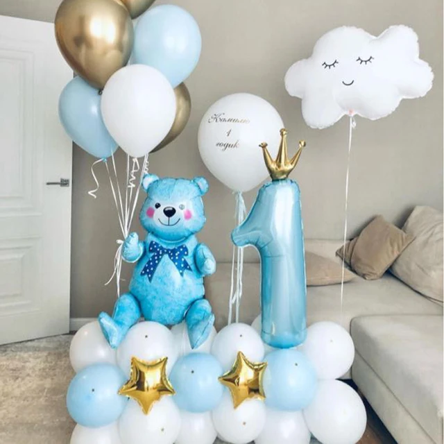 Ballon de 2 ans pour enfants, rose, bleu, pour garçons et filles,  décorations de fête de 2e anniversaire, chiffre 2, bannière en aluminium -  AliExpress