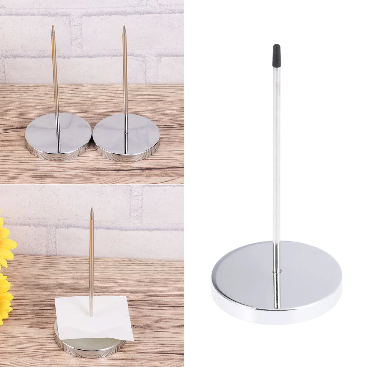 

5 Pcs Restaurant Accessory for Menu Summons Bill Holder Office Fork Stainless Steel Invoice Letter Receipt Needle Folder