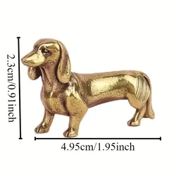 Elegant Brass Dachshund Decorative Ornament (A)