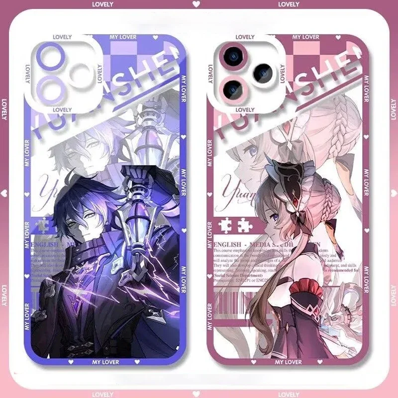 Genshin Impact Flins Columbina Varka Sandrone Phone Case For