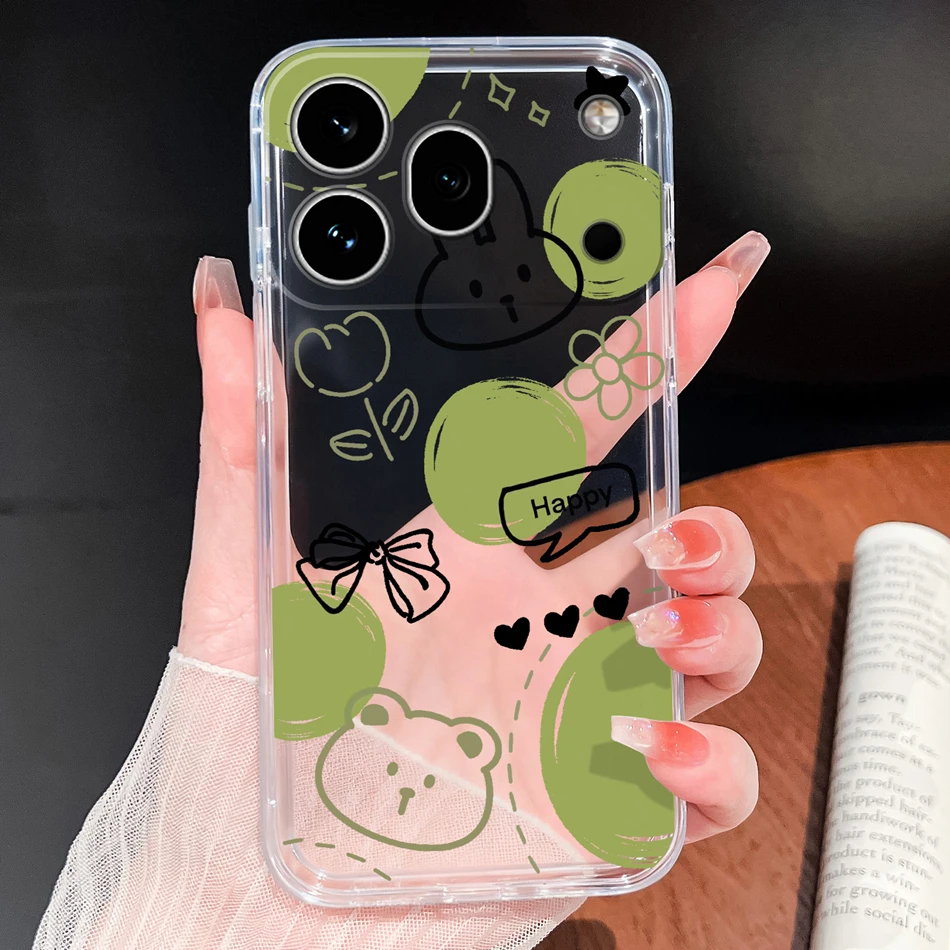 Clear Cool Stars Vibe Shockproof Silicone Phone Case