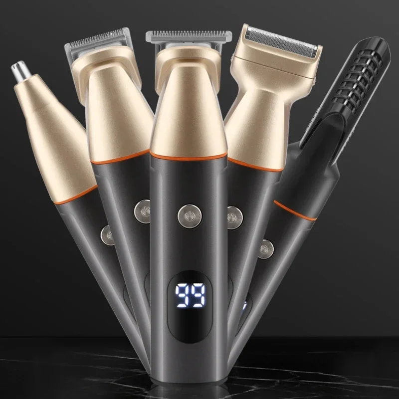 Resuxi LK-881 Waterproof Electric Shaver Home Men's Multifunctional Electric Hair Clipper Nose Hair Trimmer Set 6