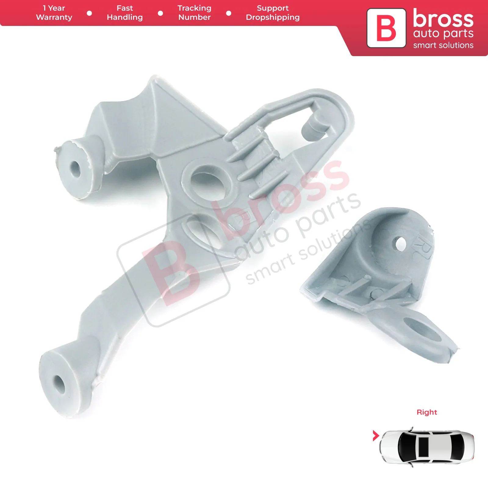 

BHL535 Headlight Headlamp Bracket Mount Clips Tabs 8119412010 Right for Toyota Corolla Fielder Allex Runx E120 E130 2002-2007