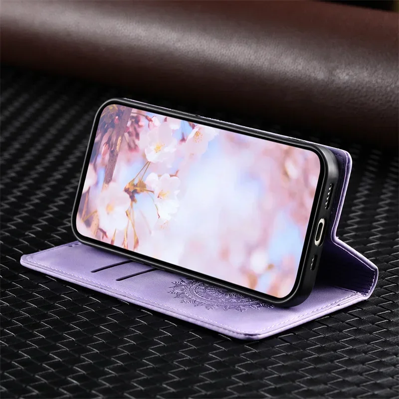 Premium Magnetic Leather Card Holder Phone Case Cover