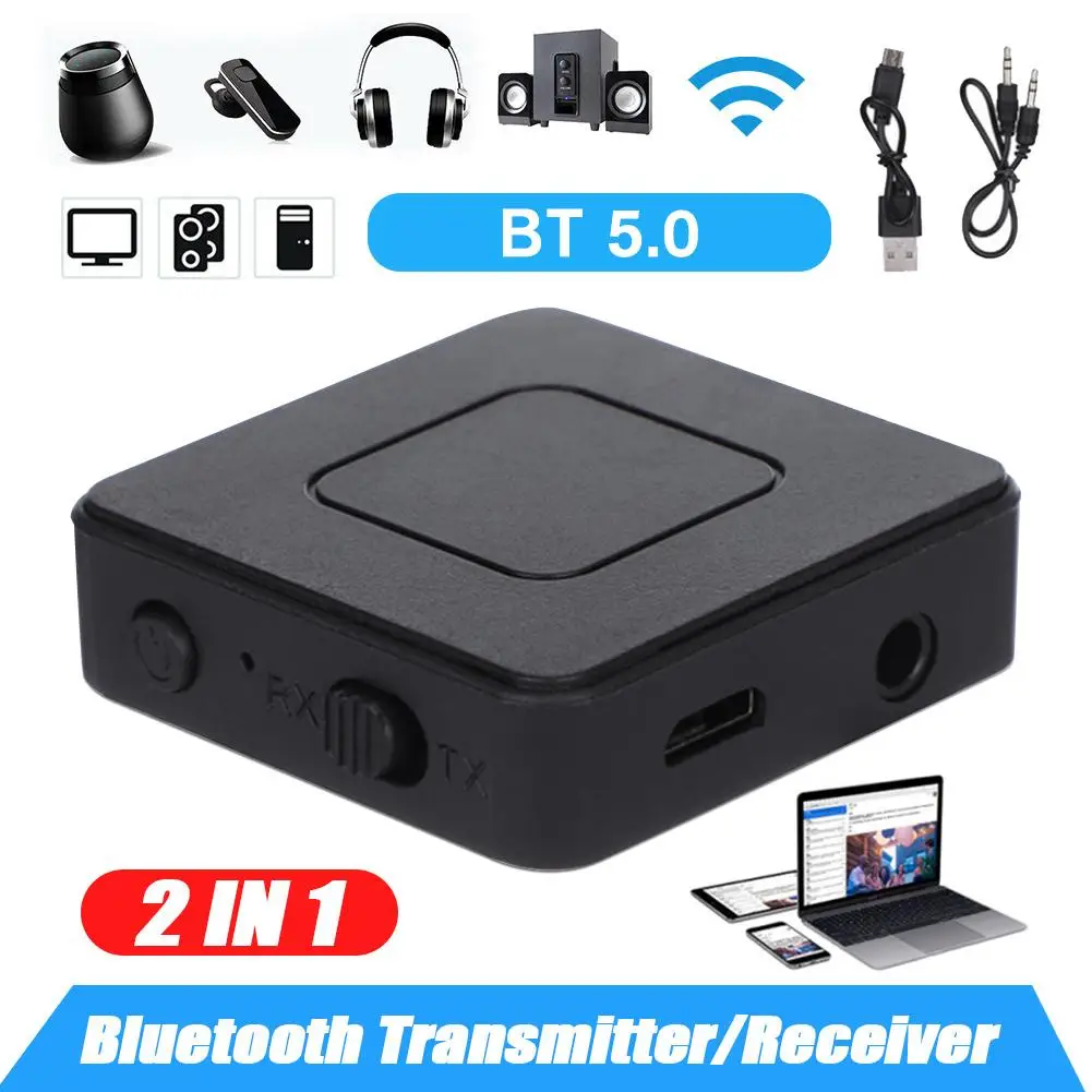 

2023 New Bluetooth 5.0 Receiver and Transmitter Audio Music Stereo Wireless Adapter RCA 3.5MM AUX Jack For Speaker TV Car P L2T4
