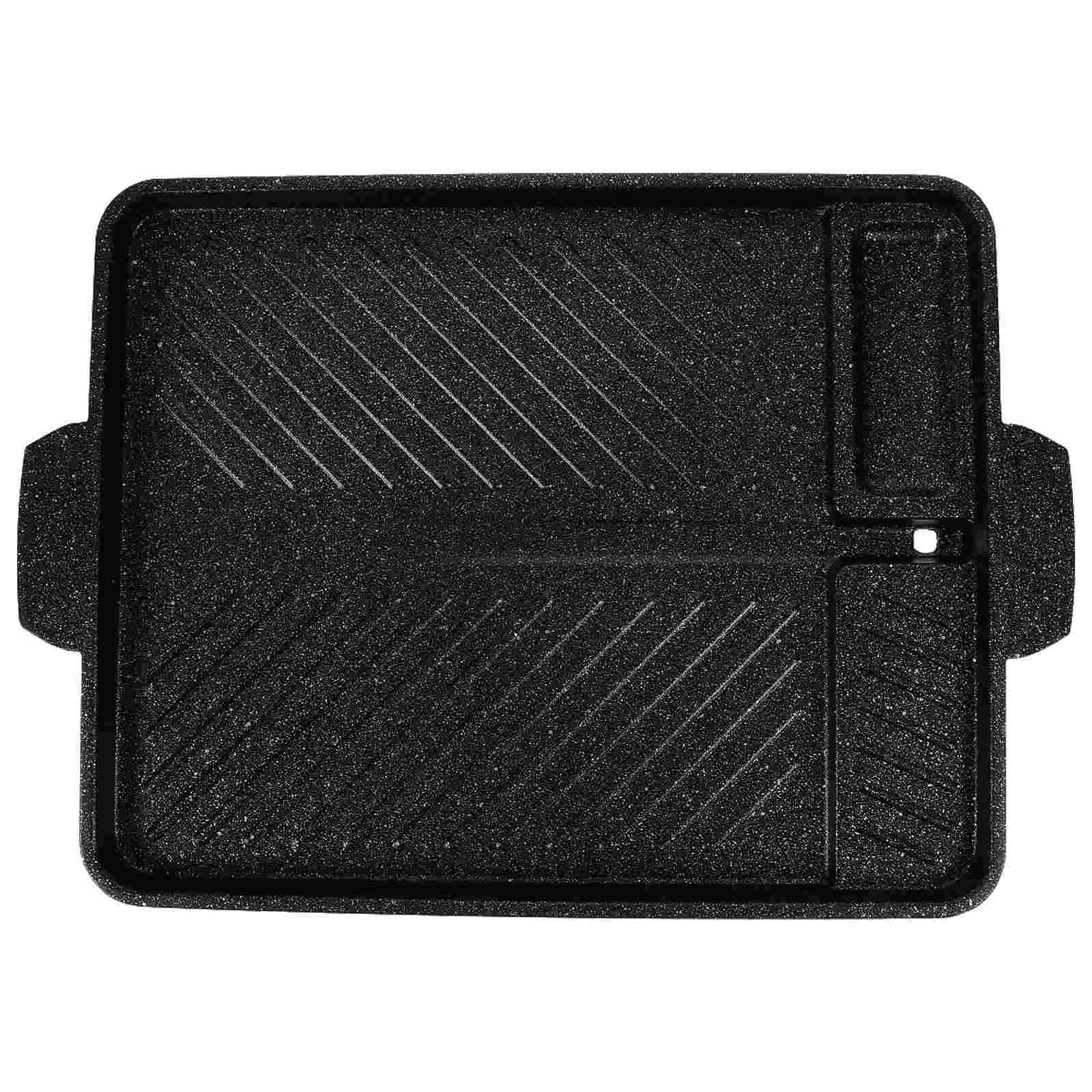 

Grill Pan for Camping Household BBQ Pan Vegetable Meat Grill Pan Practical Grill Tray