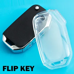 Sleek Black Transparent Car Key Fob Protector with Keychain (1x Key Case (Clear))