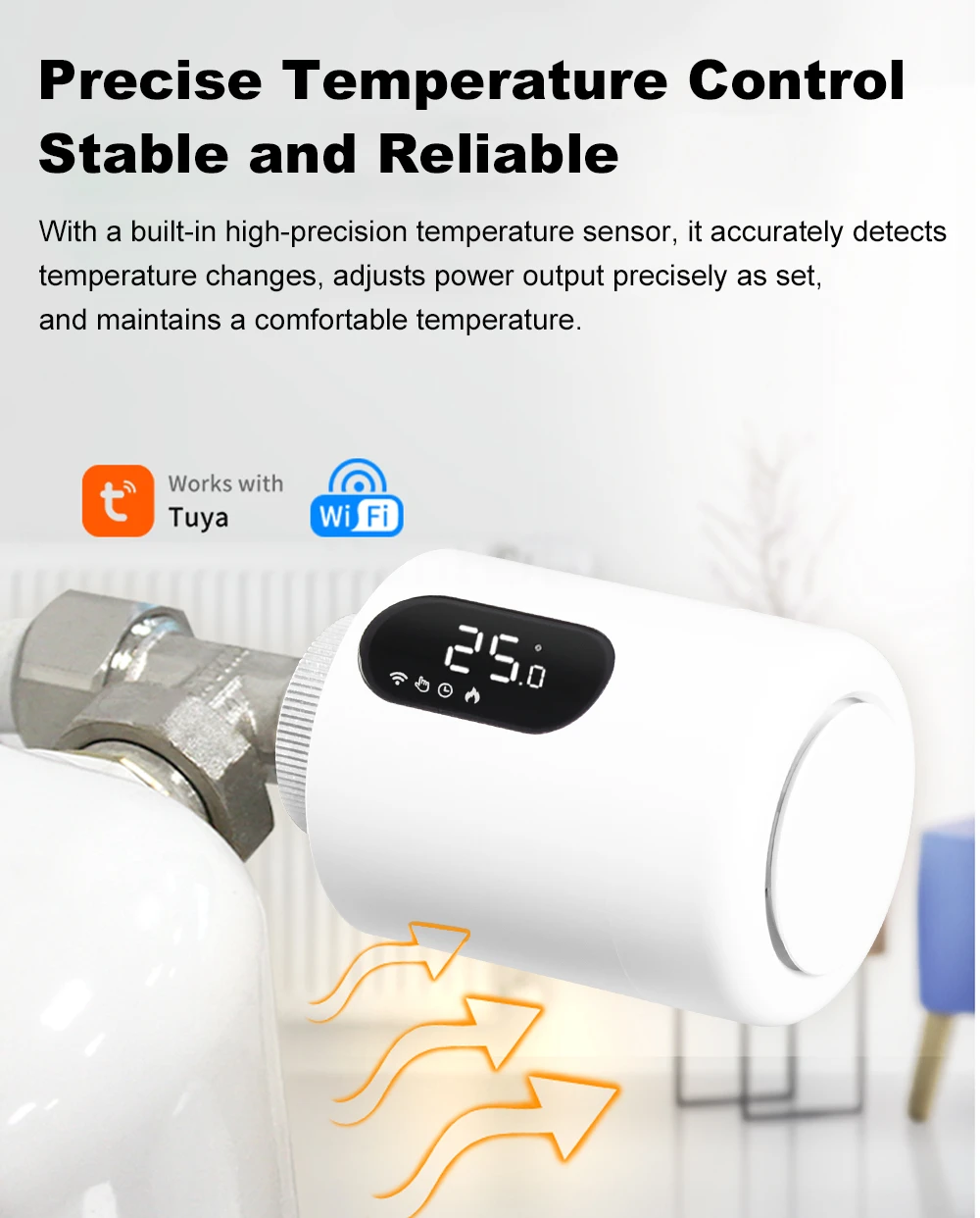Tuya ZigBee3.0 Smart Thermostatic Radiator Actuator TRV Thermostat Valve Temperature Controller For Alexa Google Assistant