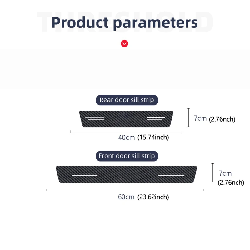 Car Door Threshold Scuff Plate 4/8Pcs Carbon Fiber Stylin Sill Protector Stickers For Ford Mondeo Auto Door Entry Pedal Guards car protection stickers