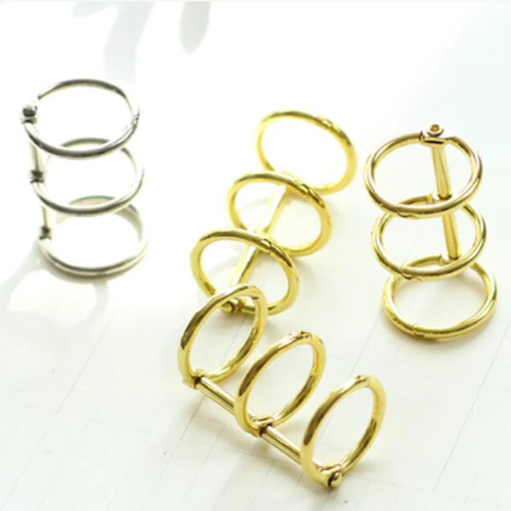 3 Ring Metal Loose Leaf Binder Rings 6Pcs