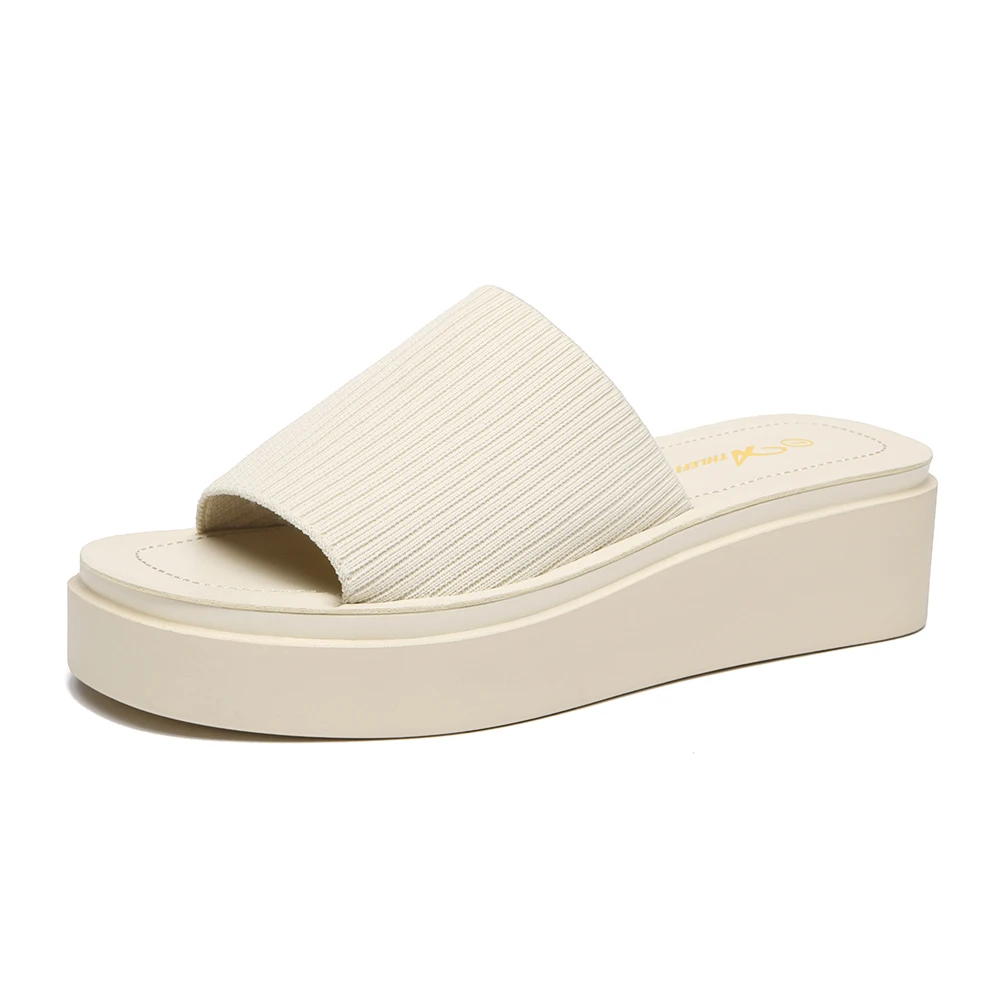 Summer Women's Platform Slippers Casual Moms Slip Sandals Comfortable Fashion Flatform Chunky Slides Shoes