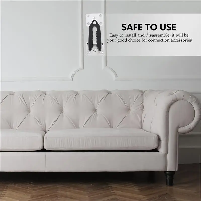 Furniture Hinge Bed Slats Connectors Sectional Couch Connector Clips Furniture Joint Snap Sofa Connector Clamps Joint Alligator Furniture Bracket Corner 4Pcs/1pc