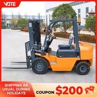 VOTE 1.5ton 2ton 2.5ton 3ton 3.5 4ton 5ton Diesel Forklift  Bucket Truck Capacity Fork Lift Hydraulic Stacker Truck customized 1