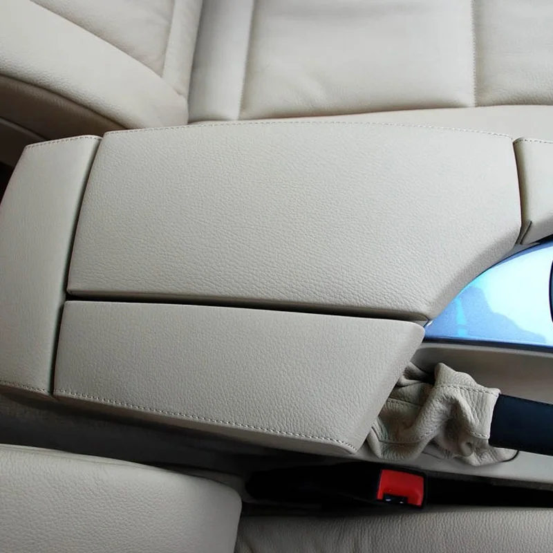 Weiche Leder Armlehne Abdeckung Für BMW 5er E60 Auto Mittelarmlehne Box Pad Haut Abdeckung Trim