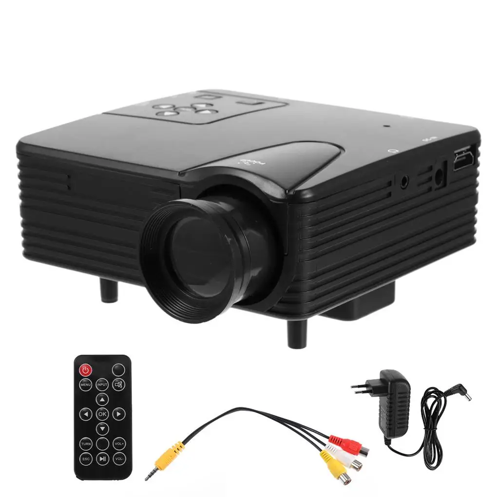 

Светодиодный мини-проектор H80 1080P, портативный видеопроектор, домашний кинопроектор с хорошим качеством звука, мультиинтерфейс для дома