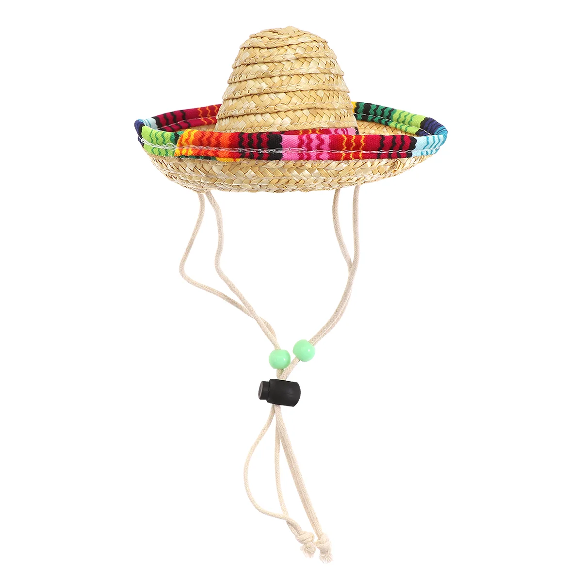 

Adjustable Multicolor Trim Funny Dog Costume Sombrero Hat Mexican Party Supplies For Dogs Party Decoration Summer