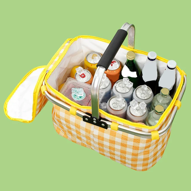 Cestino Da Picnic Isolato Pieghevole - Borsa Termica Per Campeggio E Scampagnate - Foto 9
