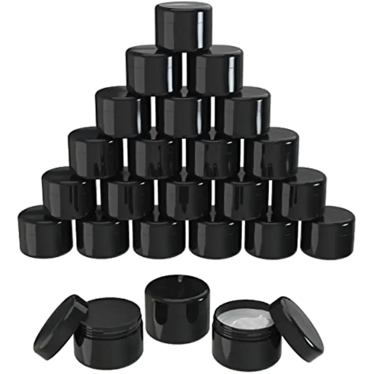 Refillable Face Cream Jar Lotion Body Butter Makeup Containers Round Eyeshadow Gel 10pcs 5g 15g 20g 30g 50g