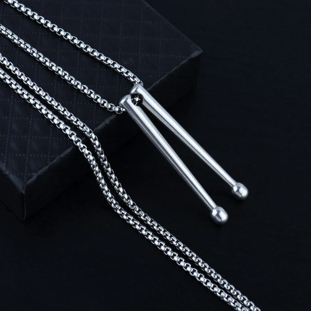 Drum Stick Drum Percussion Accessories drum necklace men women jewelry aesthetic punk pendant chains choker