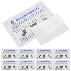 Pack of 10 Reusable Card Reader and POS Terminal Cleaning Cards (White)