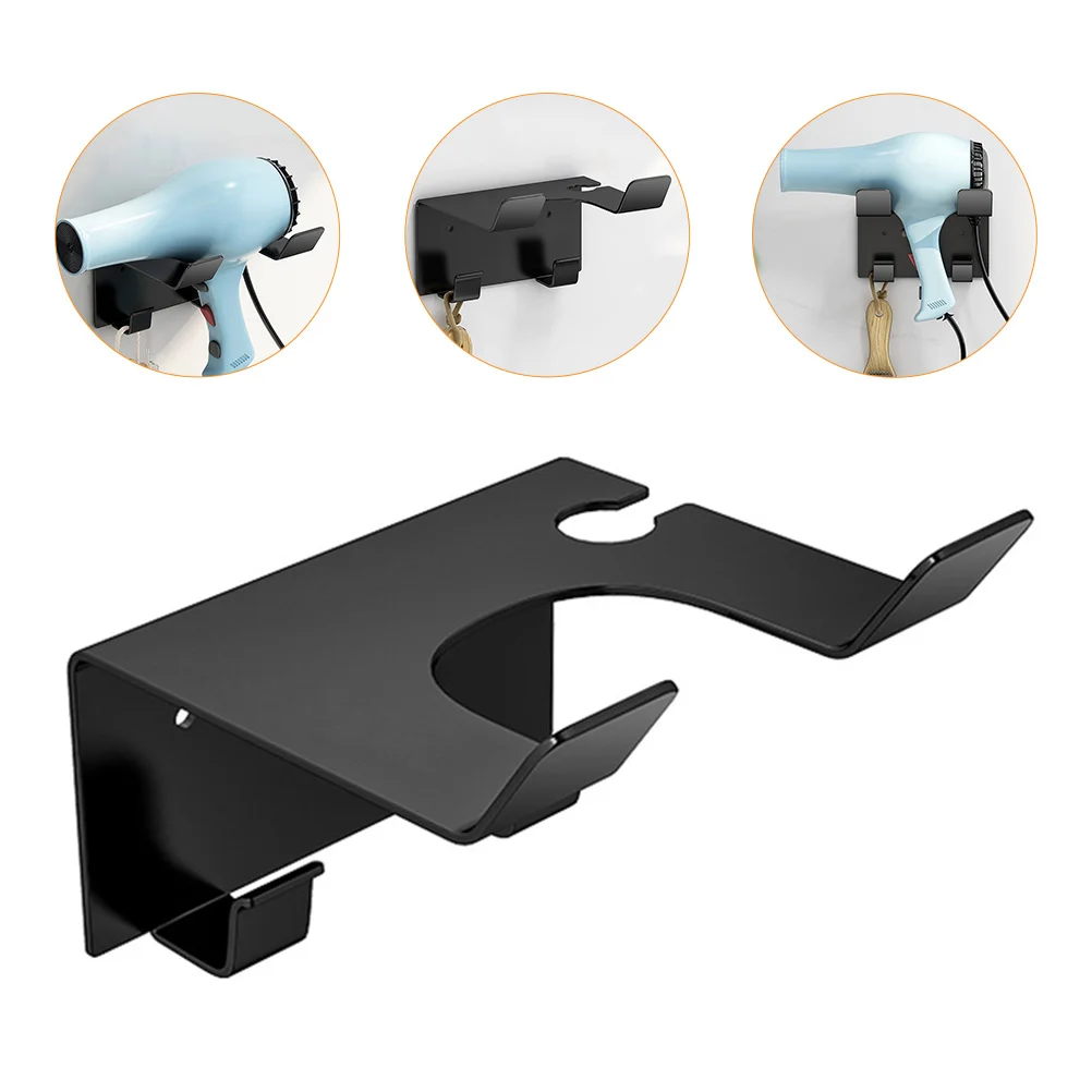 Hair Dryer Holder Holders Mount Hairdryer Wall Mounted Bracket for Stand Bathroom Blow
