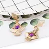 Anime Genshin Impact Anime Yae Miko Vision Cospaly Props Metal Alloy Earring Ear Studs Jewelry Women Accessories Gift for Fans 2