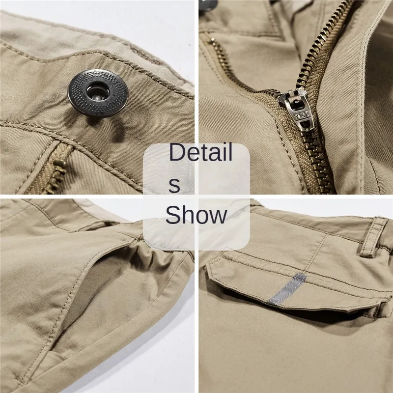Spring Men's Work Pants Training Jogging Cargo Man Jogger Casual Jeans Tactical Cotton Golf Wear Trousers Straight Leg Pants