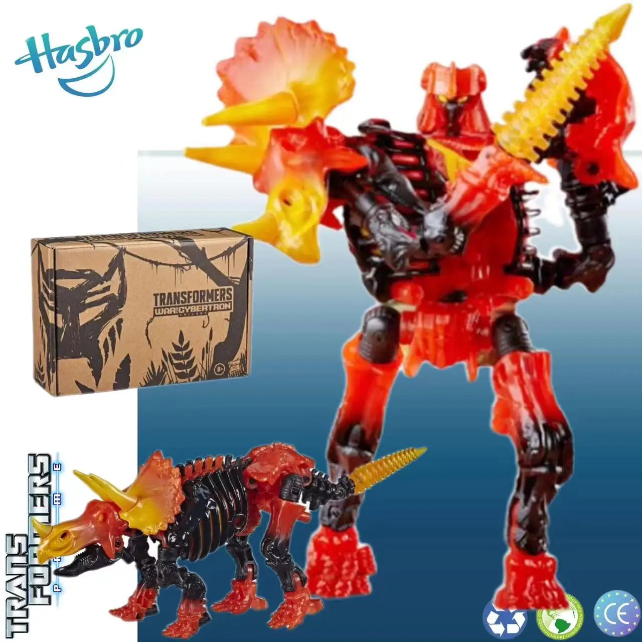 Transformers Generations War For Cybertron – Tricranius WFC-K39 Classe Lusso, Con Accessori Fire Blasts