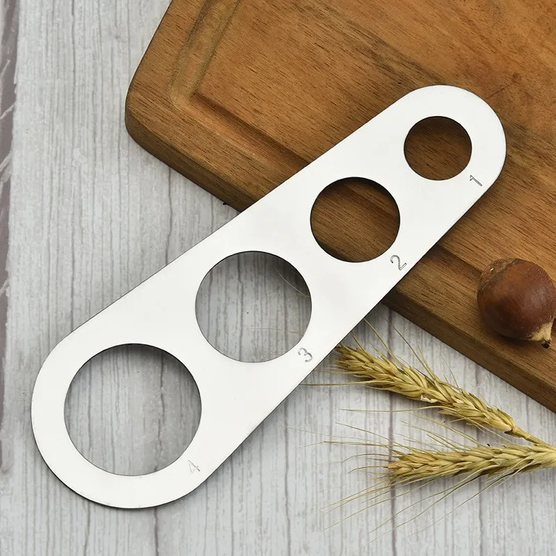 Kitchen Accessories Stainless Steel Pasta Noodle Measure 1Pcs 4 Holes Spaghetti Measurer Italian Pasta Accessories pasta measurer