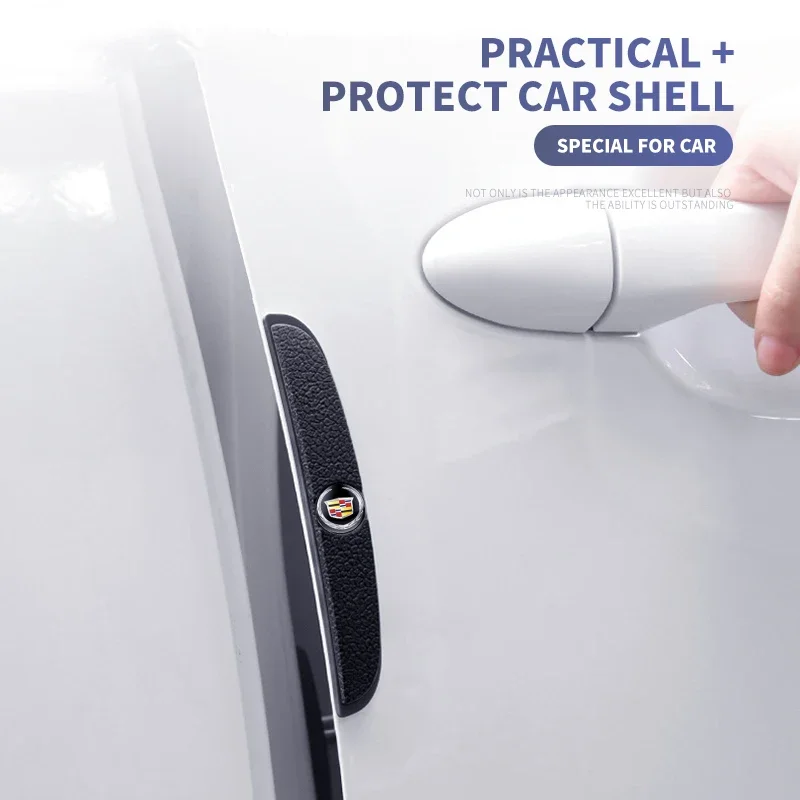 캐딜락 에스컬레이드 데빌 DTS ATS BLS CT4 CT6 CTS EXT SLR SRX XLR XT4용 4개 자동차 도어 범퍼 고무 충돌 방지 스티커