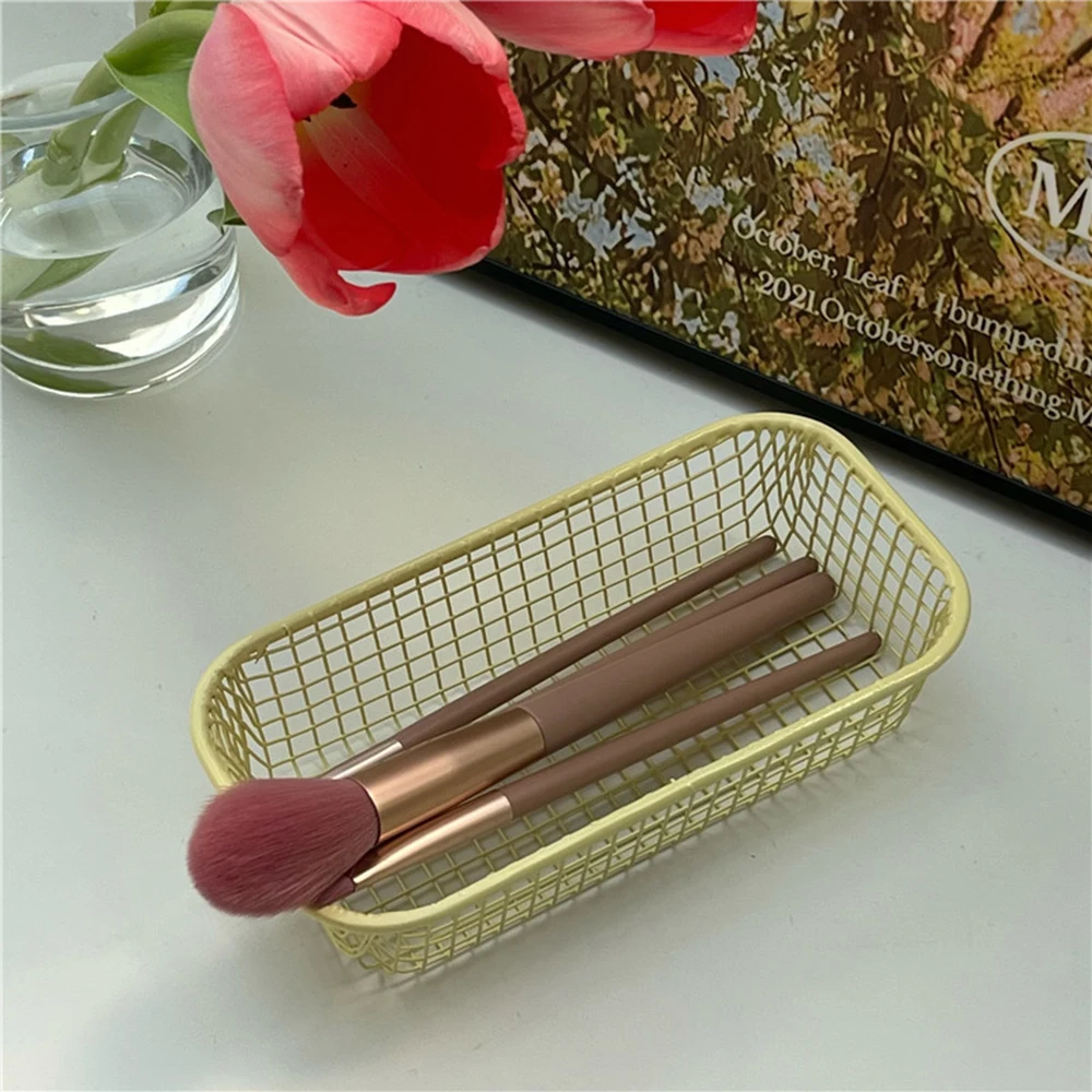 New Metal Storage Basket Colour Multifunction Desktop Sundries Organizer Photocards Stationerry Make Up Sorting Holder Office