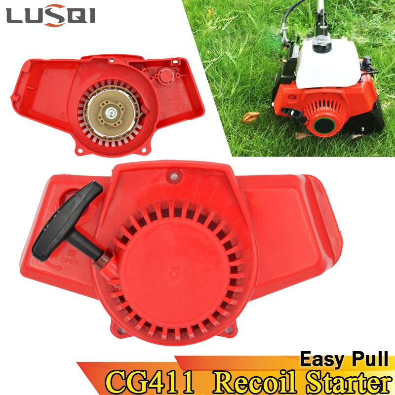 

LUSQI CG411 Recoil Starter Easy Pull Gasoline Lawn Mower Oil Grass Trimmer Parts For Robin NB411 BC411 BG411 CG411 1E40F-6