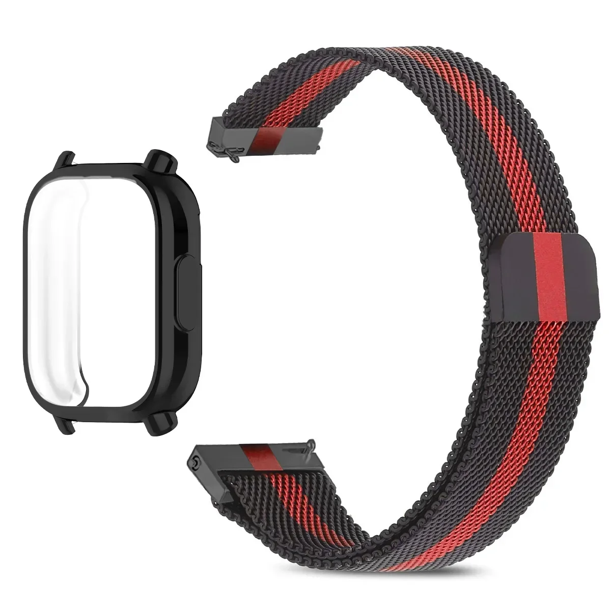 Milanese Mesh Strap with Case and Screen Protector - Premium Watchband Bracelet Accessories