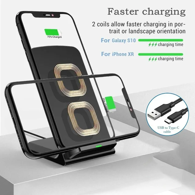 Support de chargeur sans fil pour iPhone, 15, 14, 13, 12 Pro, Poly 8, X, XS Max, Samsung, Xiaomi, induction, charge rapide, station S6, 30W 4