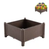 Raised Garden Bed Plastics Rattan Elevated Garden Bed Elevated Planting Container Fence For Herbs Vegetables Flowers Strawberr 1