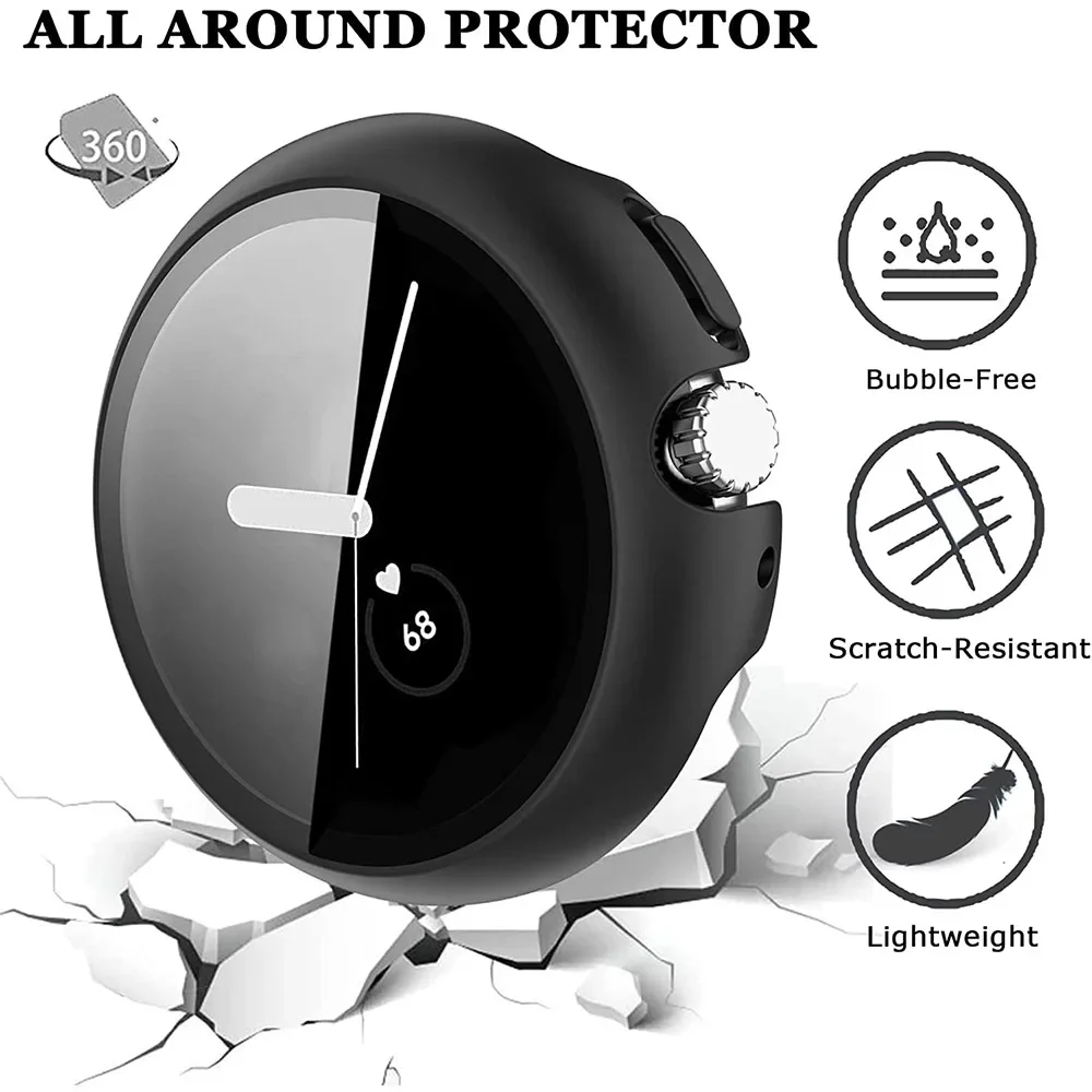 Premium Tempered Glass+Cover: All-Around Protective Bumper Screen Protector