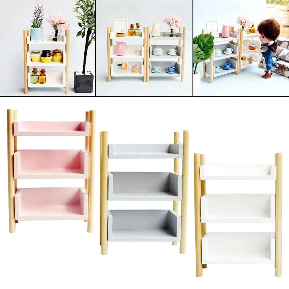 

Photographic props Miniature Storage Rack Scene Bookshelf Dollhouse Mini Home Furnishings 1：12