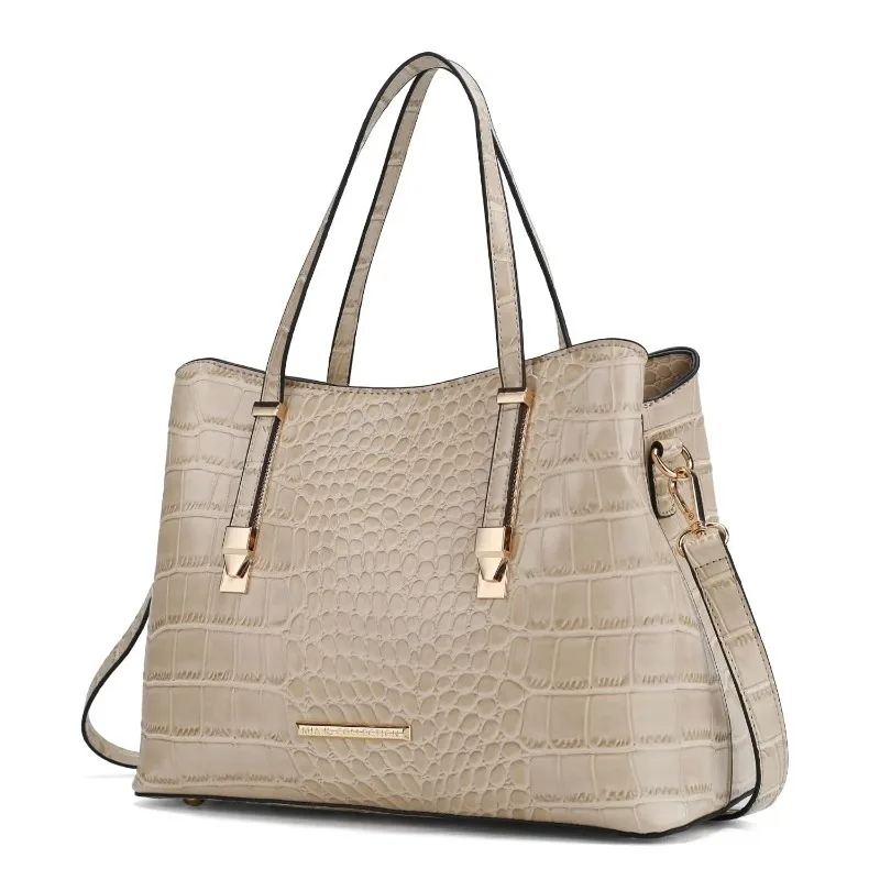 

Everyday versatile trendy crocodile embossed vegan leather women’s handbag