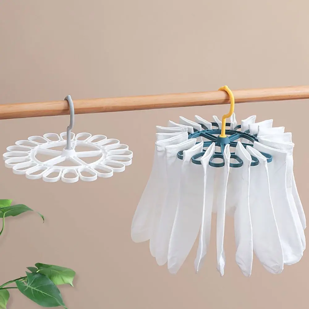 Lastic Folding Clothes Hanger Towels Socks Bras Underwear Drying Rack with 20 Clips Space Saving Closet Organizer Tools 5