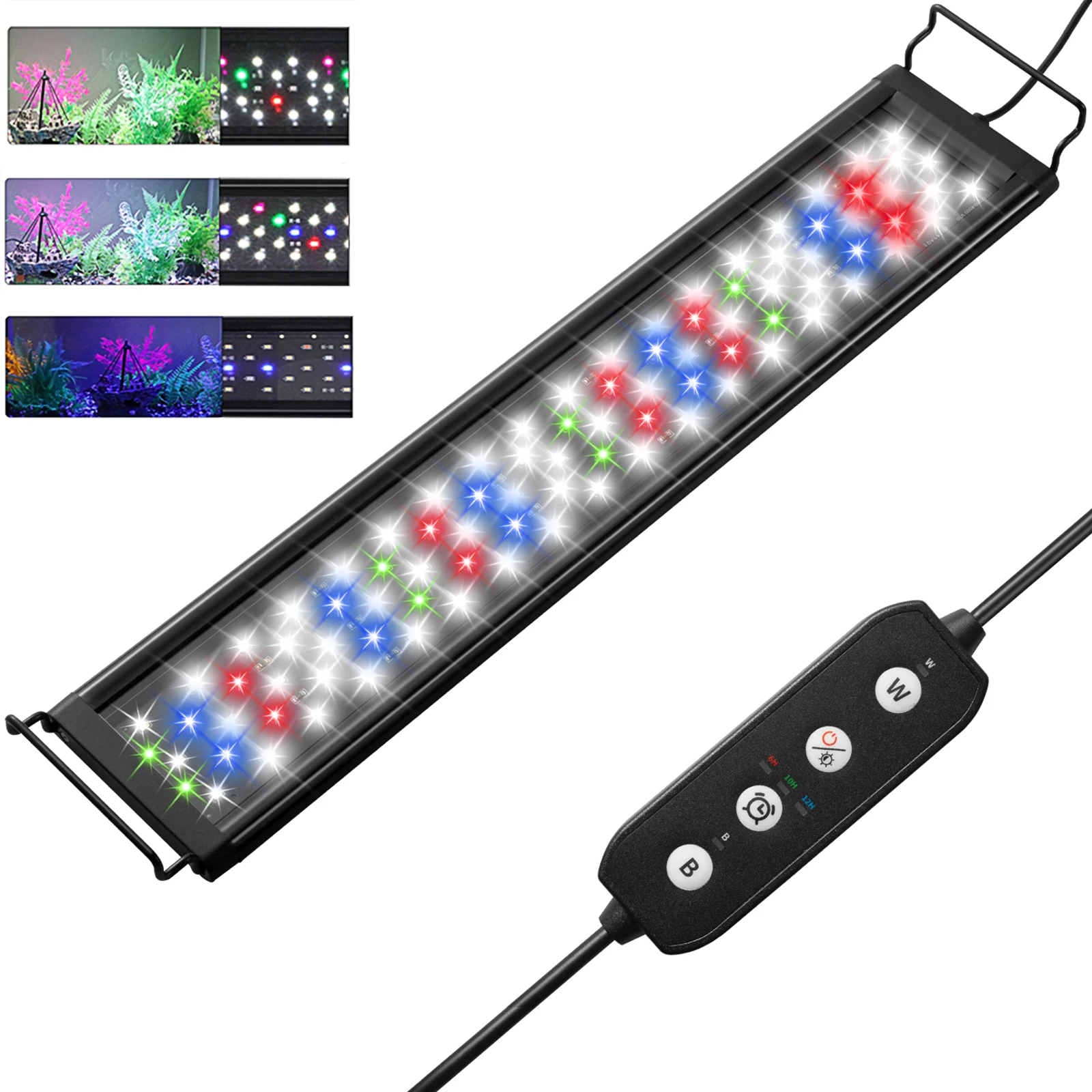 Aquarium Light Aquarium Lamp 30-60CM Inch Aquarium Dimmable Iighting LED light With Timer And Power-off Memory Function Fish Tank Plant Growth Iight 100-240V