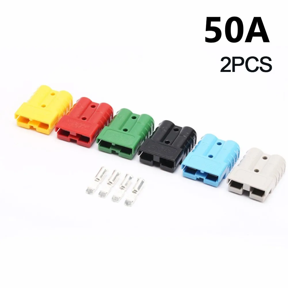 

Connector Plug Terminal 2pcs 50AMP FOR ANDERSON Plug Cable Terminal Forklift Battery Power Connector Hot Sale Connector Plug