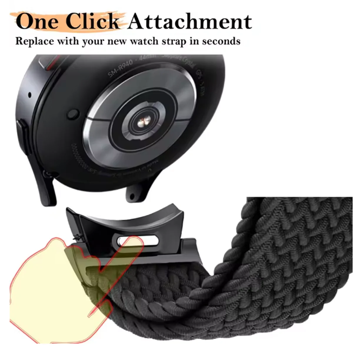 Braided Nylon Smartwatch Strap - Versatile Style and Durable Comfort