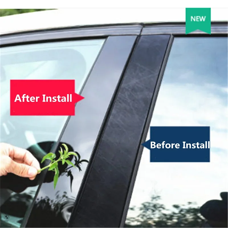 Car Window Trim Stickers 6Pcs for Mercedes ML-Class W164 2006-2011