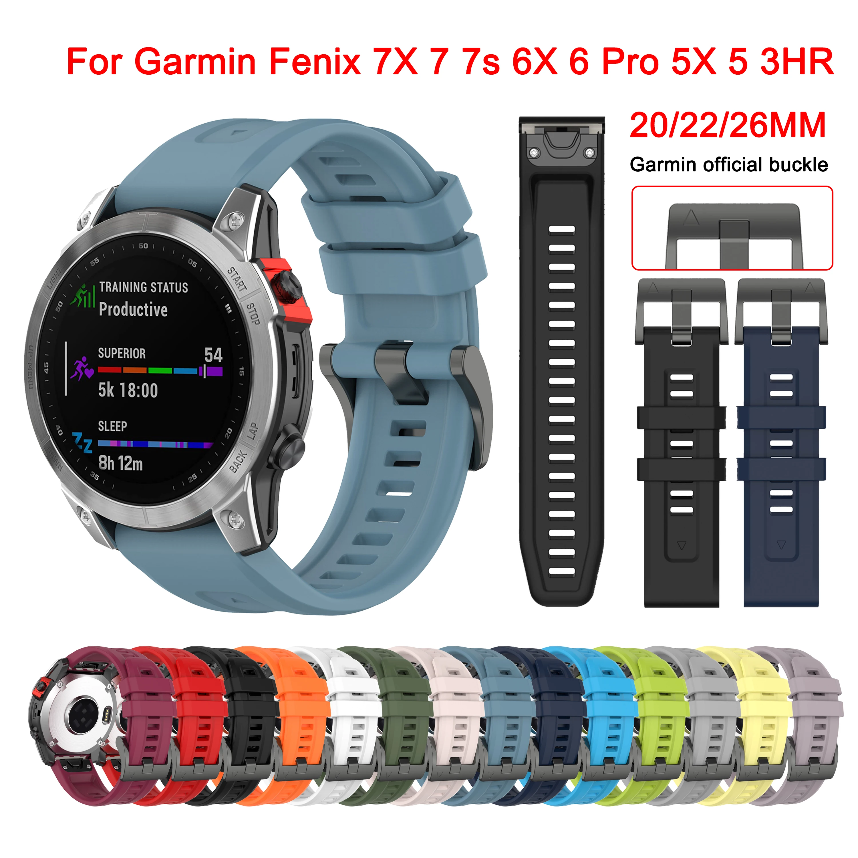 Premium QuickFit Silicone Watch Strap - Durable and Versatile Replacement Band