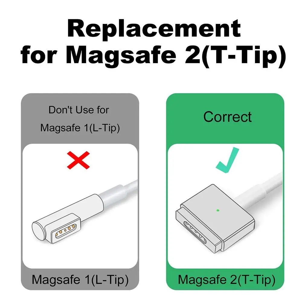 Переходник с USB Type-C на Magsafe 2, магнитный разъем для быстрой зарядки ноутбука, для MacBook Air/Pro
