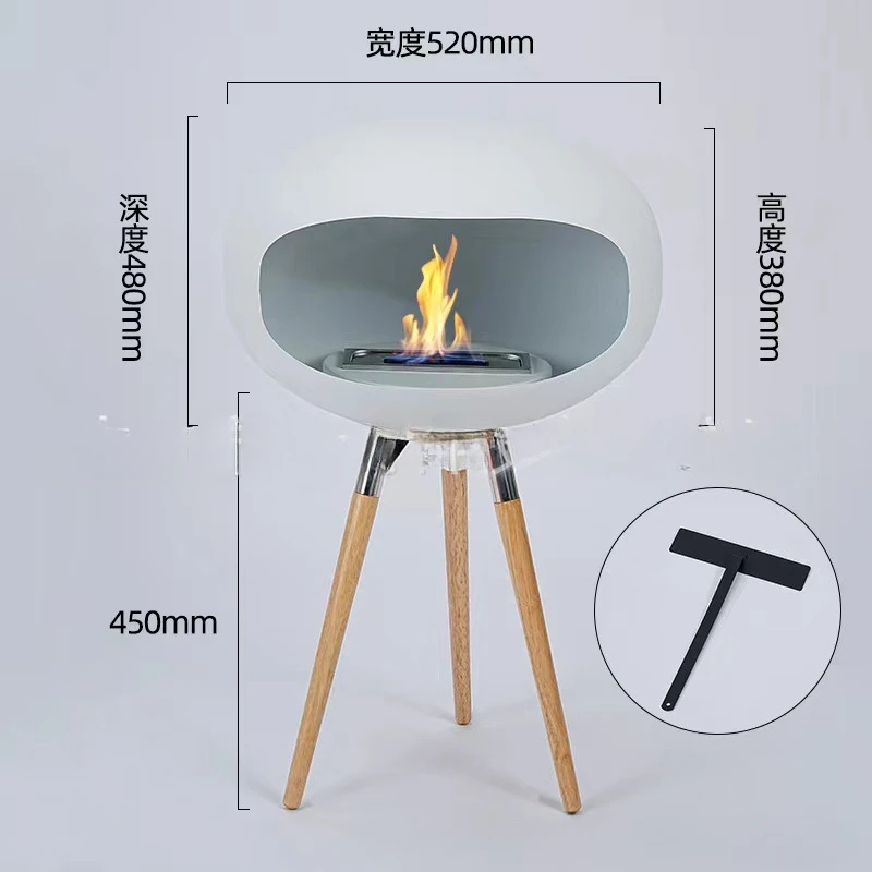 Floor-standing Decorative Fireplaces Villa Homestay Indoor Living Room Fireplace Vertical Alcohol Fireplace