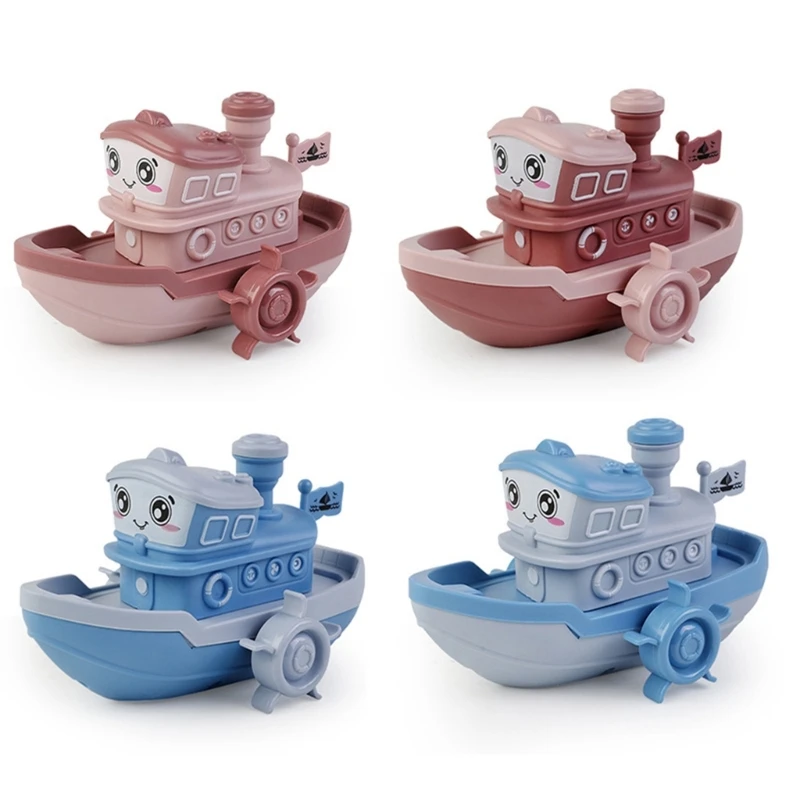 

Bath Toy Wind-up Bathtub Pool Water Parks Steamship Toy for Toddlers Floating Cartoon Ship Shower Toy