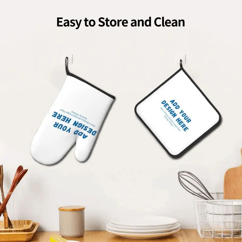 pet personalized pattern Baking Gloves Oven Mitts Microwave Glove Kitchen Pad Cooking Tools Insulation Glove
