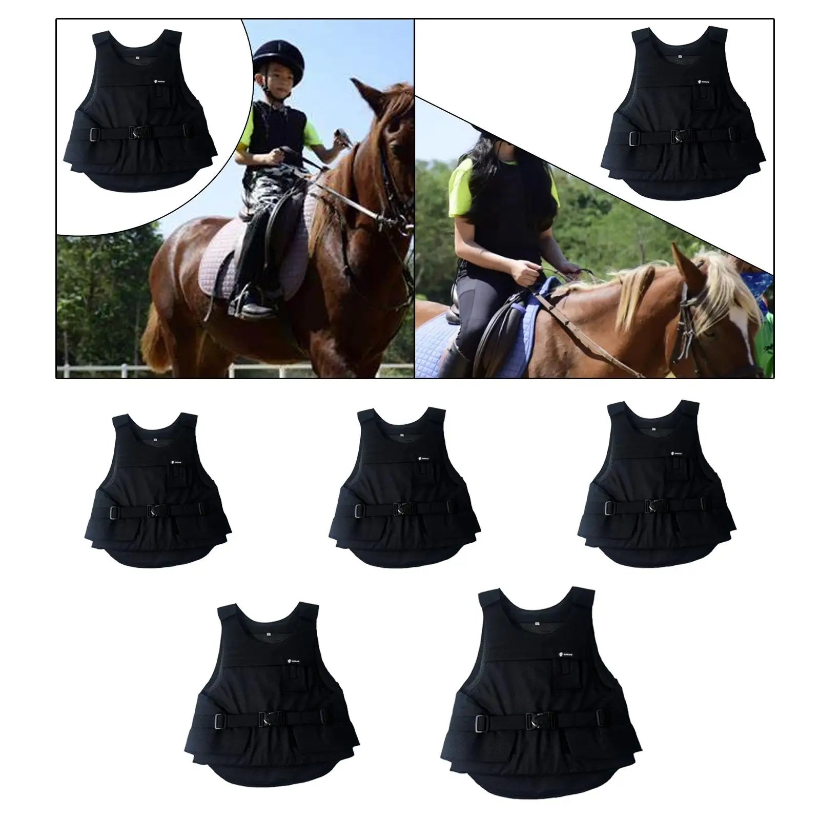 Equestrian Vest Shock Absorption Comfortable Lightweight Professional Horse Riding Vest Protective Gear for Children Boys Girls